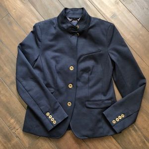 Gap Navy Collarless Military blazer jacket